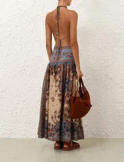 Zimmermann Ascension Plunge Halter Maxi Dress Size XS/AU 6 for rent on The Volte - image 3