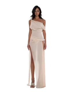 Huelley Rose Natalie Dress Size S in Beige for rent on The Volte - image 1