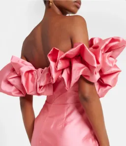 Alemais Suzi Off Shoulder Ruffled Midi Gown Exclusive Size 16 AU for rent on The Volte - image 5