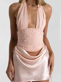 Natalie Rolt Verity Bustier + Evelyn Mini in Espresso SIZE 0/AU 6 for rent on The Volte - image 1