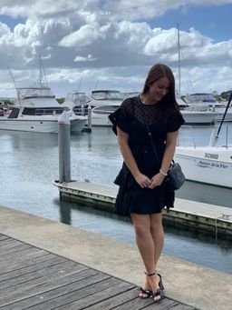 Zimmermann Pleated Tier Chiffon Smock Mini Dress Black Size 8 for rent on The Volte - image 3