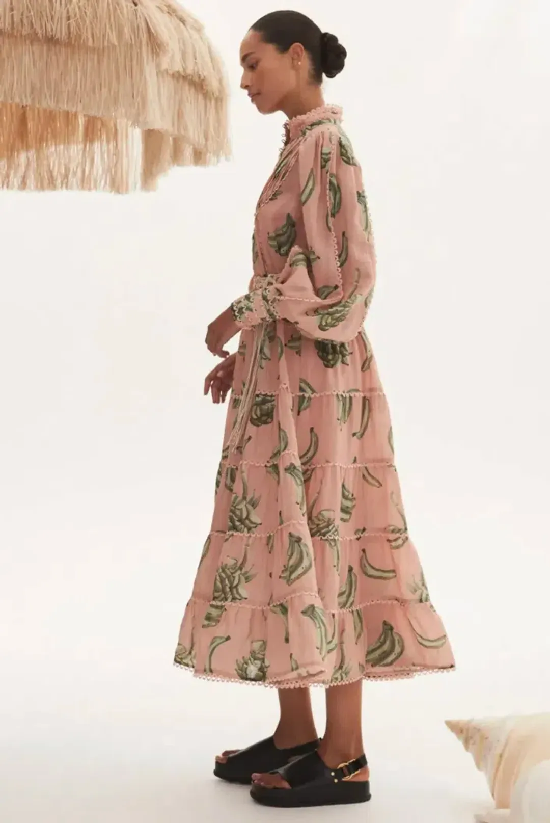 Alémais Bananarama Midi Dress Pink Size AU 16 for rent on The Volte - main image