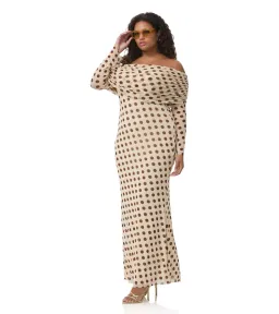 AFRM Thelma Off Shoulder Mesh Maxi Dress - Size XL / AU 14 for rent on The Volte - image 3