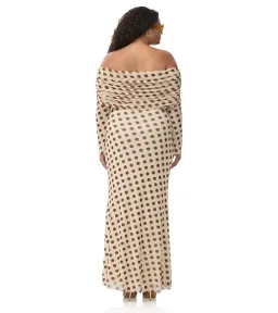 AFRM Thelma Off Shoulder Mesh Maxi Dress - Size XL / AU 14 for rent on The Volte - image 4