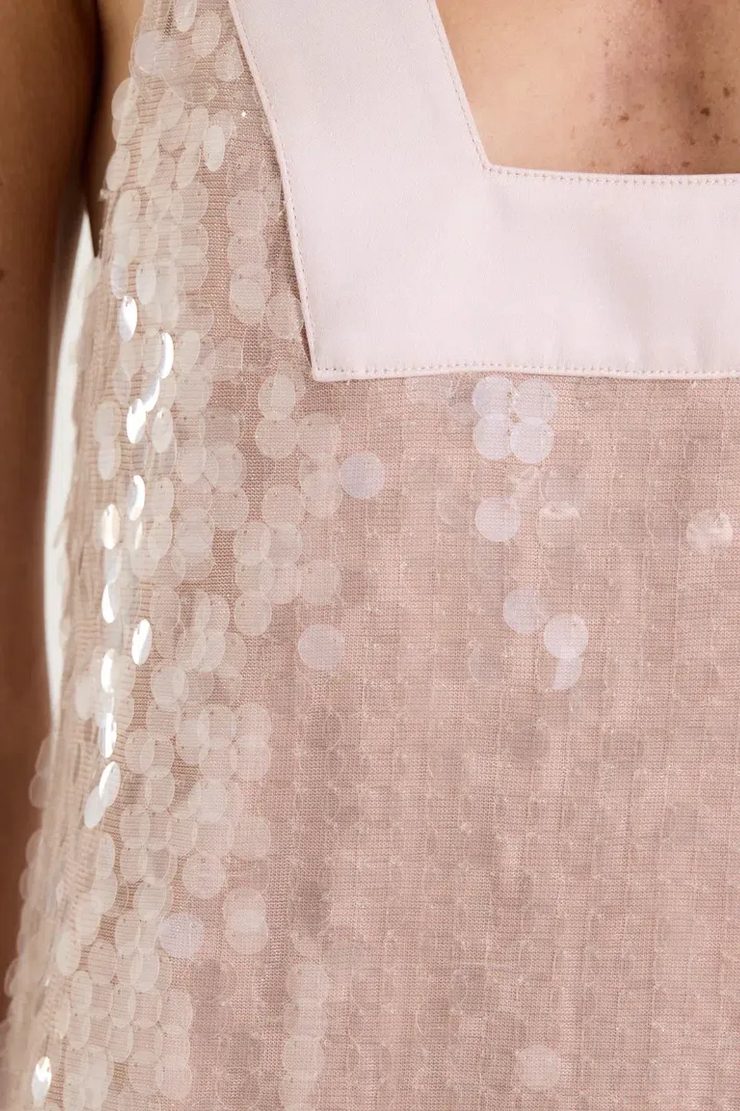 Henne Leanna Sequin Dress Shimmer Pink Size 12 for rent on The Volte - main image