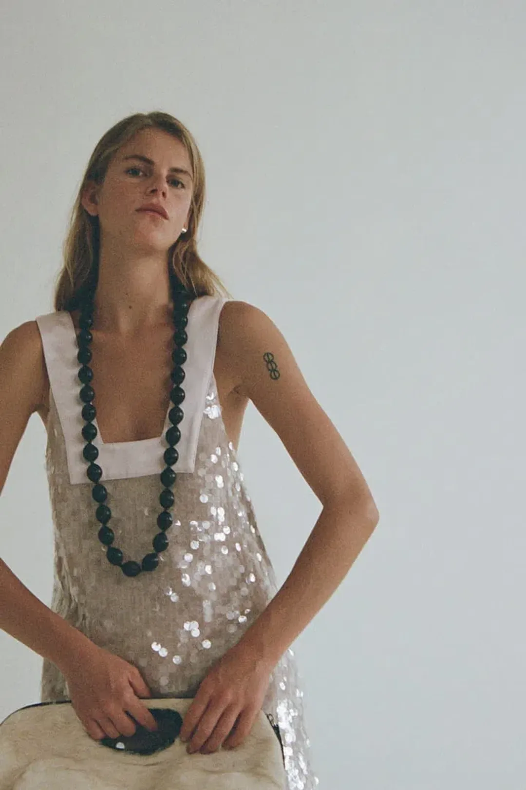 Henne Leanna Sequin Dress Shimmer Pink Size 12 for rent on The Volte - main image