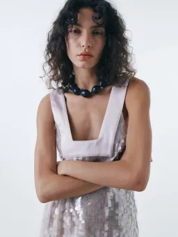 Henne Leanna Sequin Dress Shimmer Pink Size 12 for rent on The Volte - image 13