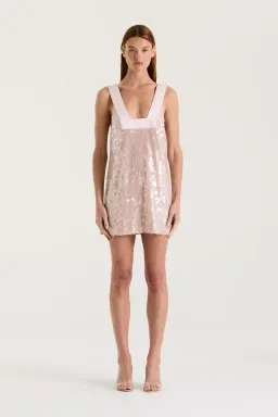 Henne Leanna Sequin Dress Shimmer Pink Size 12 for rent on The Volte - image 1