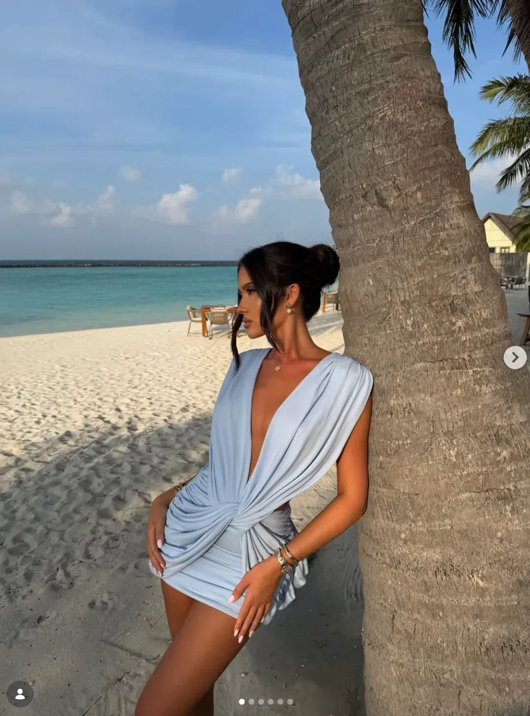 Vivienne Collection Lilou Blue Mini Dress Size XXS for rent on The Volte - main image