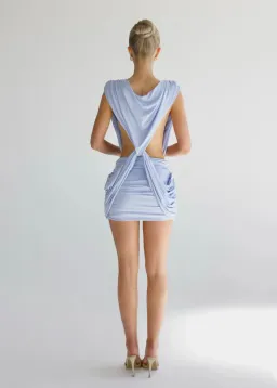 Vivienne Collection Lilou Blue Mini Dress Size XXS for rent on The Volte - image 4