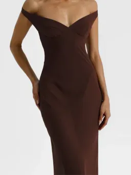 Natalie Rolt Brielle Dress in Espresso Size 8 for rent on The Volte - image 4