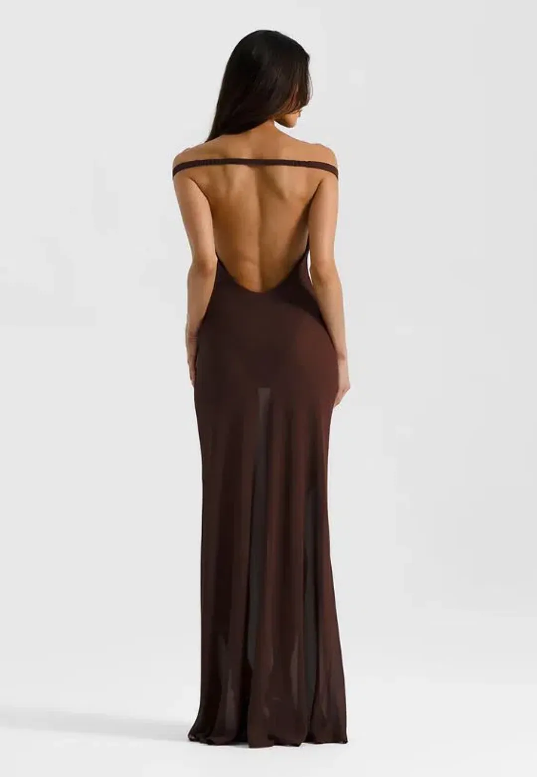 Natalie Rolt Brielle Dress in Espresso Size 8 for rent on The Volte - main image