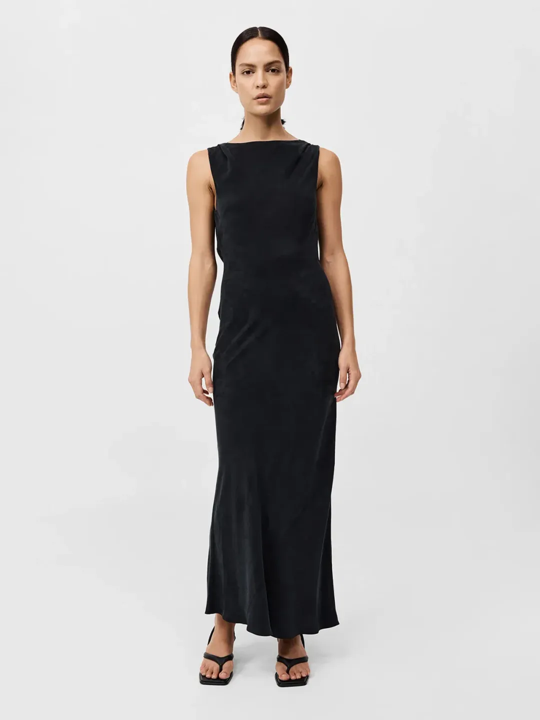 ST. AGNI DRAPED COWL DRESS BLACK for rent on The Volte - main image