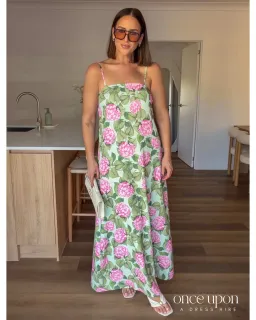 Palm Noosa Alessia Dress Pink Jardin Size 10 for rent on The Volte - image 3