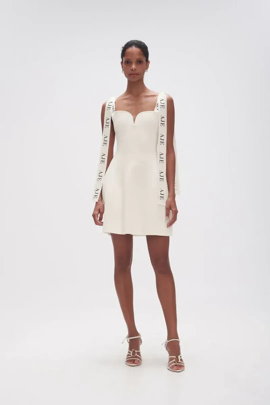 Aje Amber knit dress white sz XL for rent on The Volte - main image