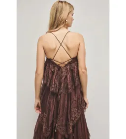 Aje Ophelia Lace Gown Chocolate Size AU 8 for rent on The Volte - image 4