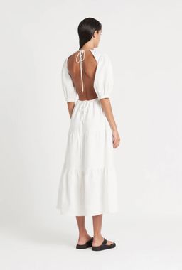 Sir The Label Lorena Tiered Midi Dress White Size AU 6 for rent on The Volte - image 3