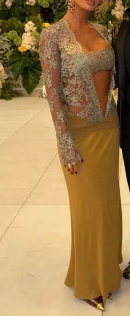 CHRISTOPHER ESBER - Sèpienne Lace Suede Belted Gown for rent on The Volte - image 6