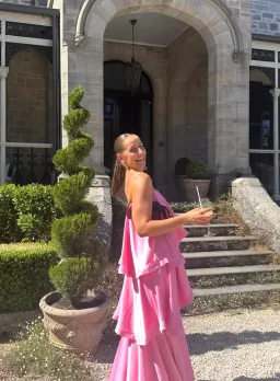 Elliatt Tilly Tiered Maxi Dress Pink / Size 10 for rent on The Volte - image 6