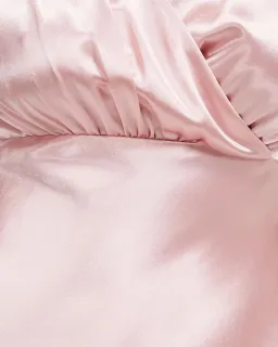 Pink Satin Cross Over Gather Dress THIRD FORM for rent on The Volte - image 5