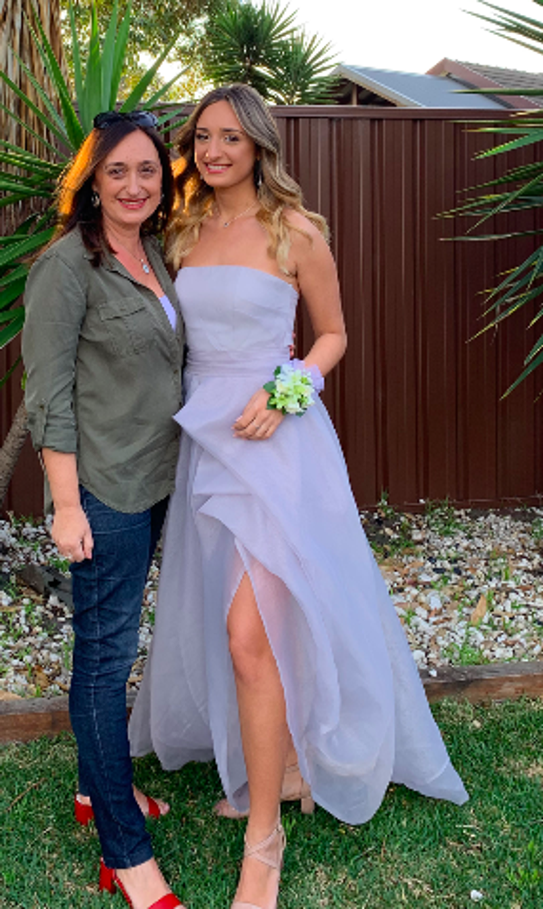 Elle Zeitoune Hazel Dove Dress Grey Size 6 for rent on The Volte - main image