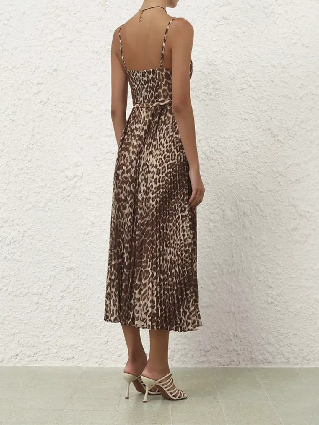 Zimmermann Sunray Leopard Pleated Picnic Dress s0 for rent on The Volte - main image