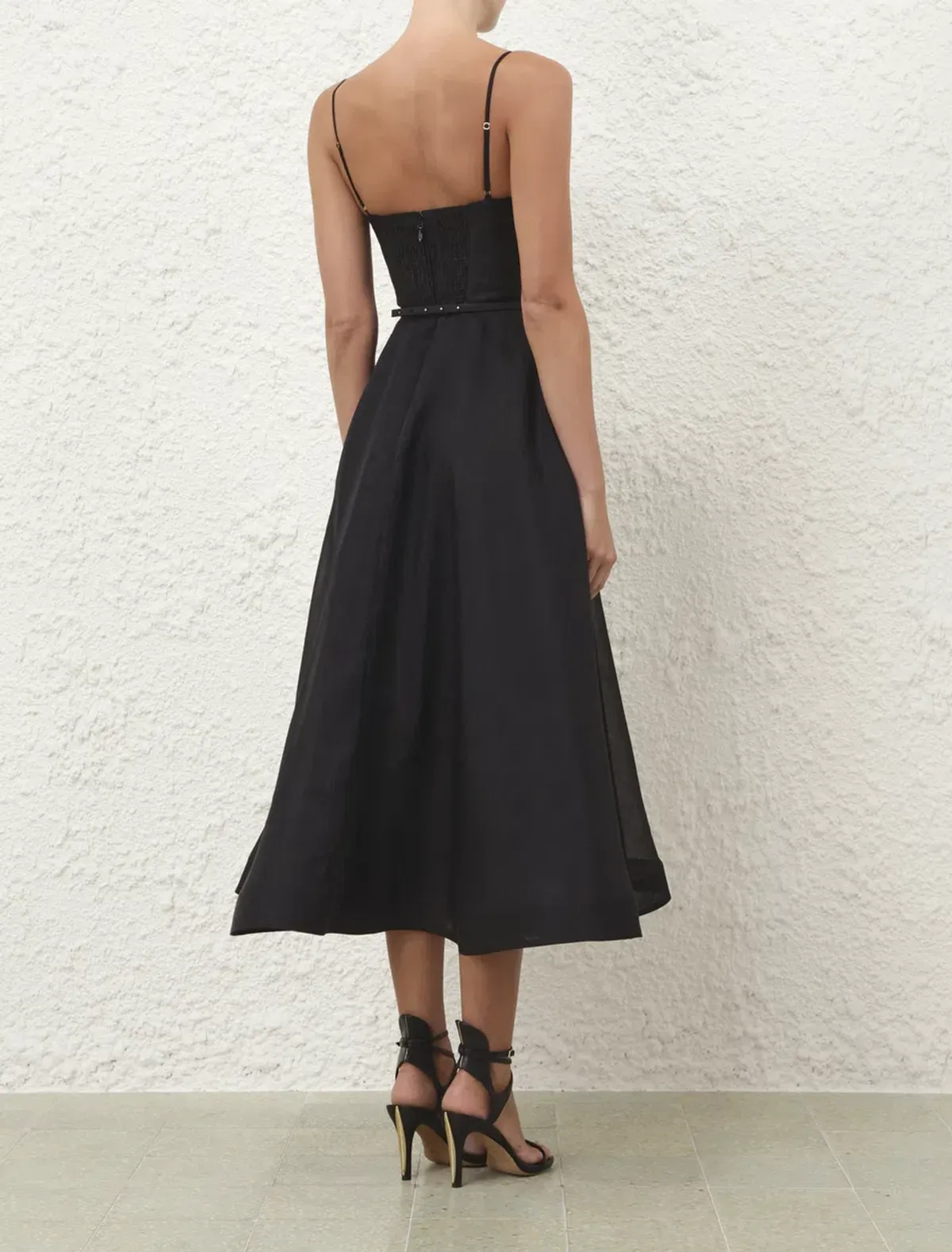 ZIMMERMANN Luna Structured Midi Dress Black s0 - Image 2