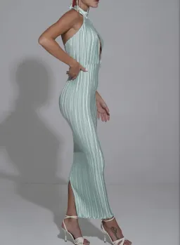 LIDEE CEREMONIE DRESS GOWN IN SEAFOAM | Size AU 10 for rent on The Volte - image 2