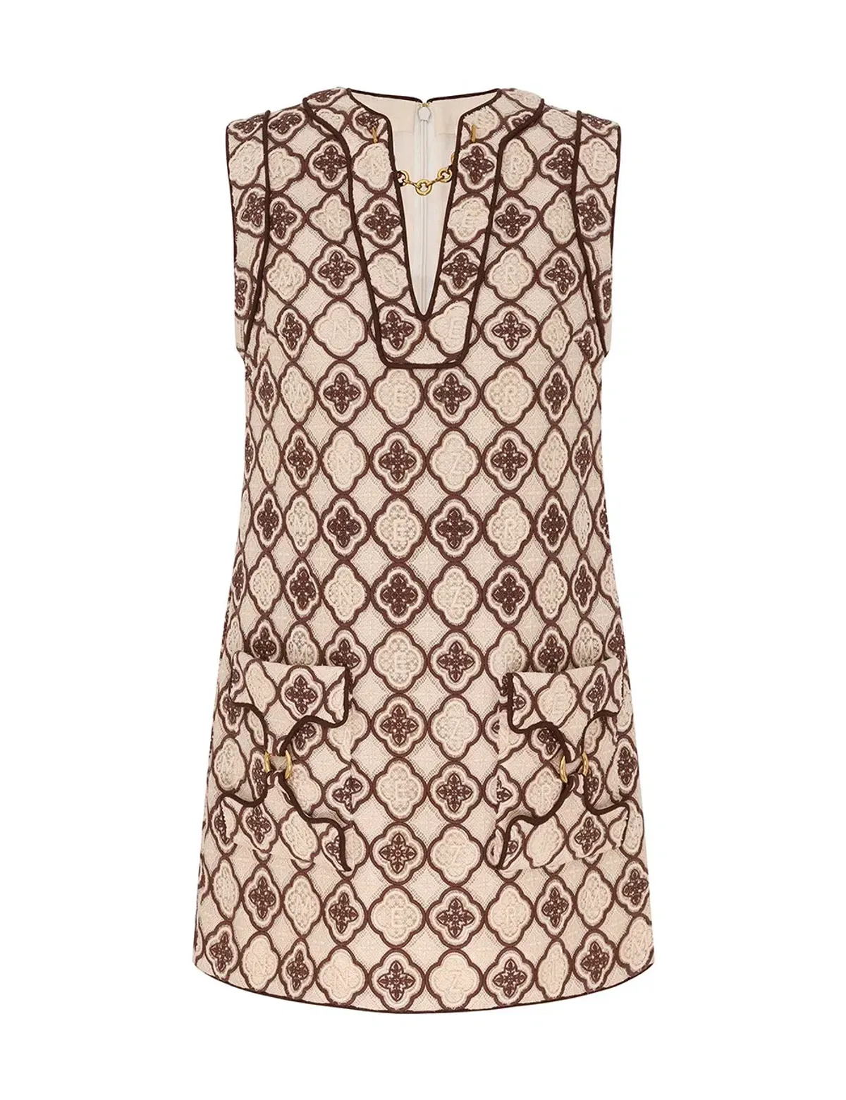 Zimmermann Luna Guipure Shift Dress Size 1 for rent on The Volte - main image