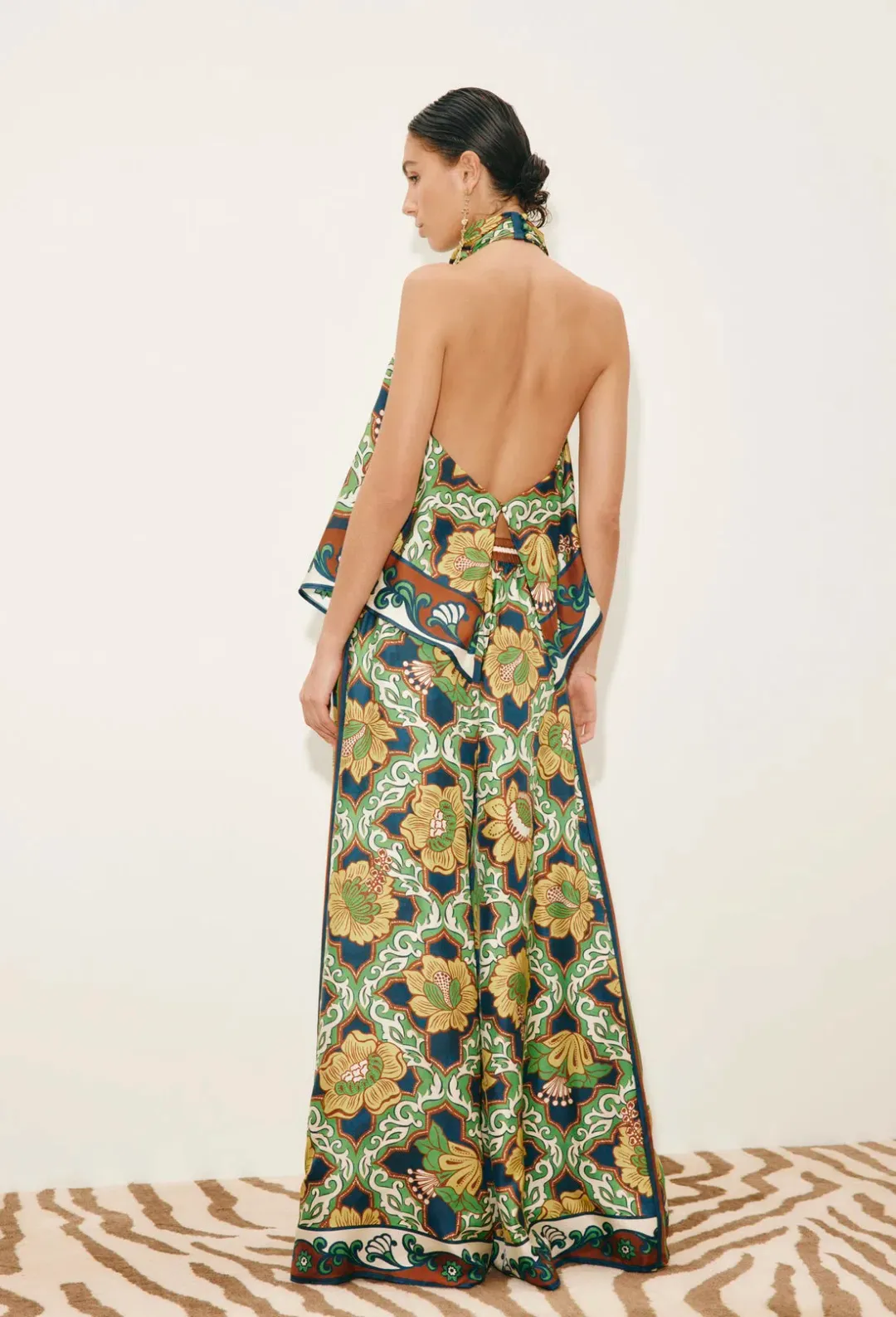 Alemais Liana Silk Top and Palazzo Pant Set Size 8 for rent on The Volte - main image