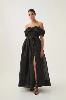 Aje Cordelia Corseted Maxi Dress size 16 black for rent on The Volte - image 1