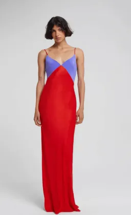 Rat & Boa Rosso Blue & Red Slip Maxi Dress. Size S Au8/10 for rent on The Volte - image 1