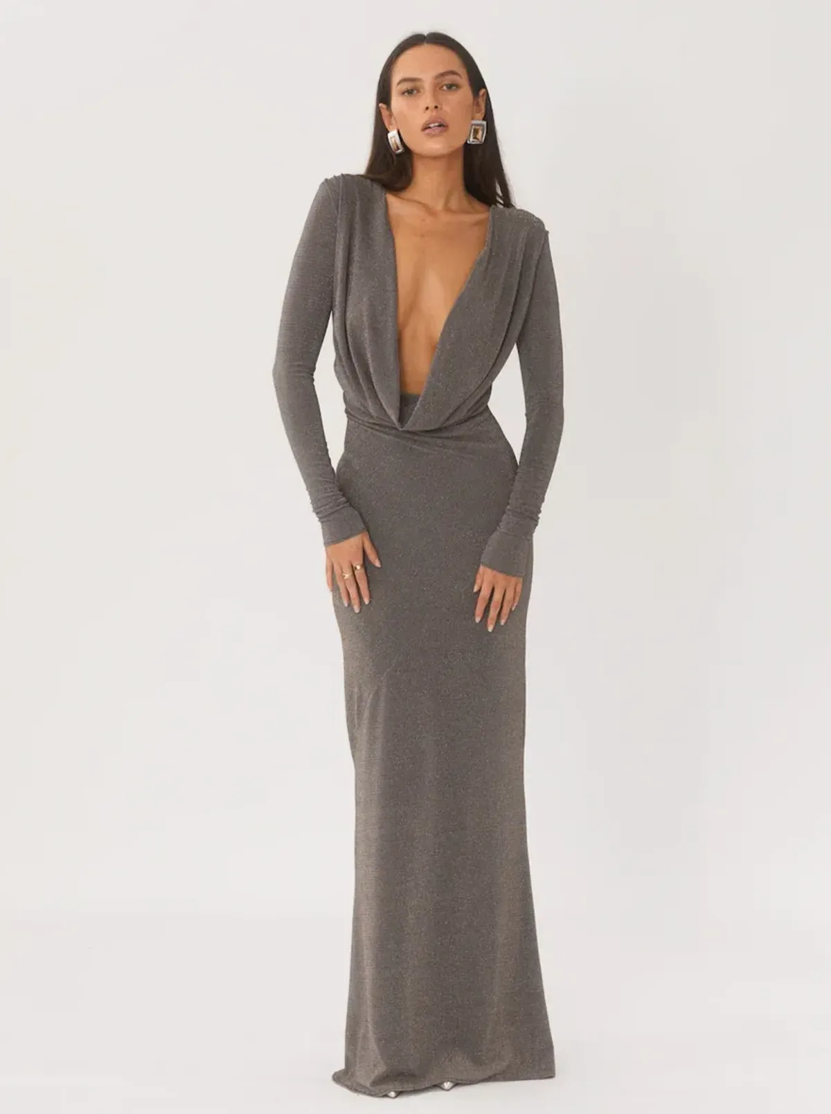 Arcina Ori Jen Dress Metallic Grey XS - Image 1