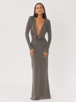 Arcina Ori Jen Dress Metallic Grey XS for rent on The Volte - image 1