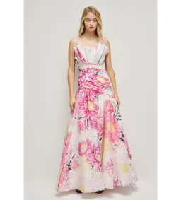 Aje Reflector Gown in Native Floral AU8 for rent on The Volte - image 1