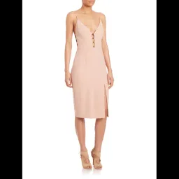 Zimmermann Crepe Link Midi Dress Lily Pink Size 8 for rent on The Volte - image 1