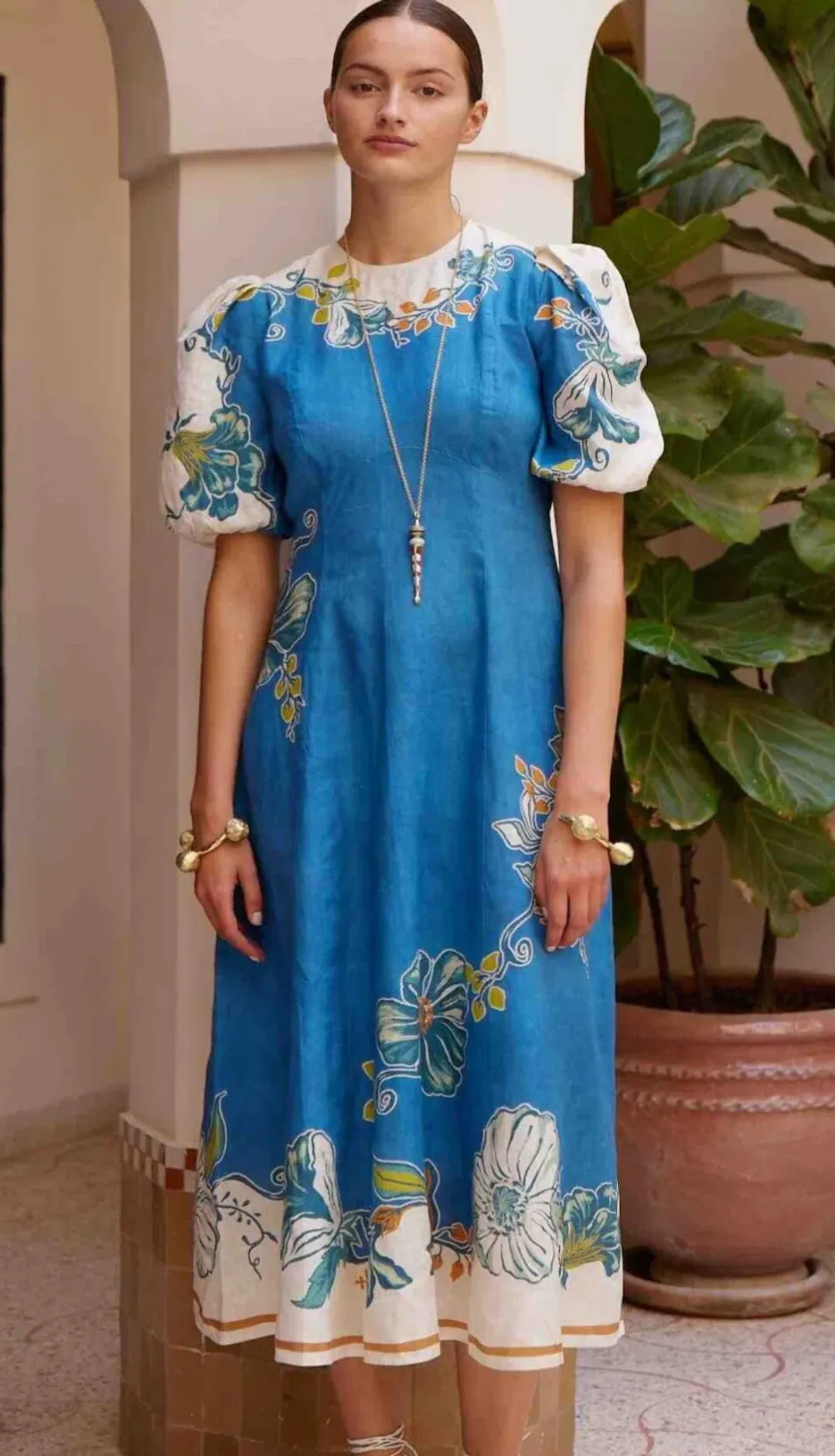 ALEMAIS Luda Midi Dress size 6 for rent on The Volte - main image