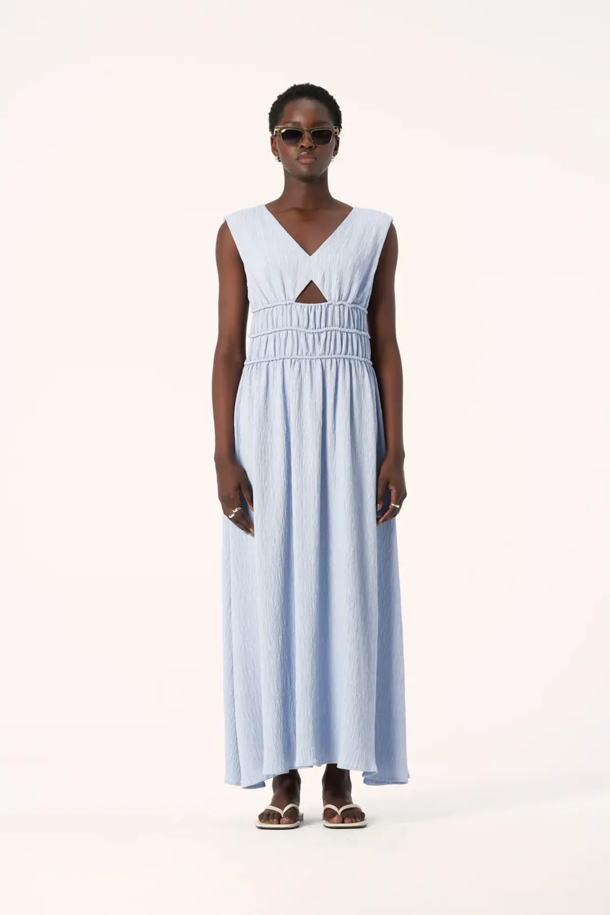 ELKA COLLECTIVE EVIAN DRESS SKY BLUE SIZE 12 for rent on The Volte - main image