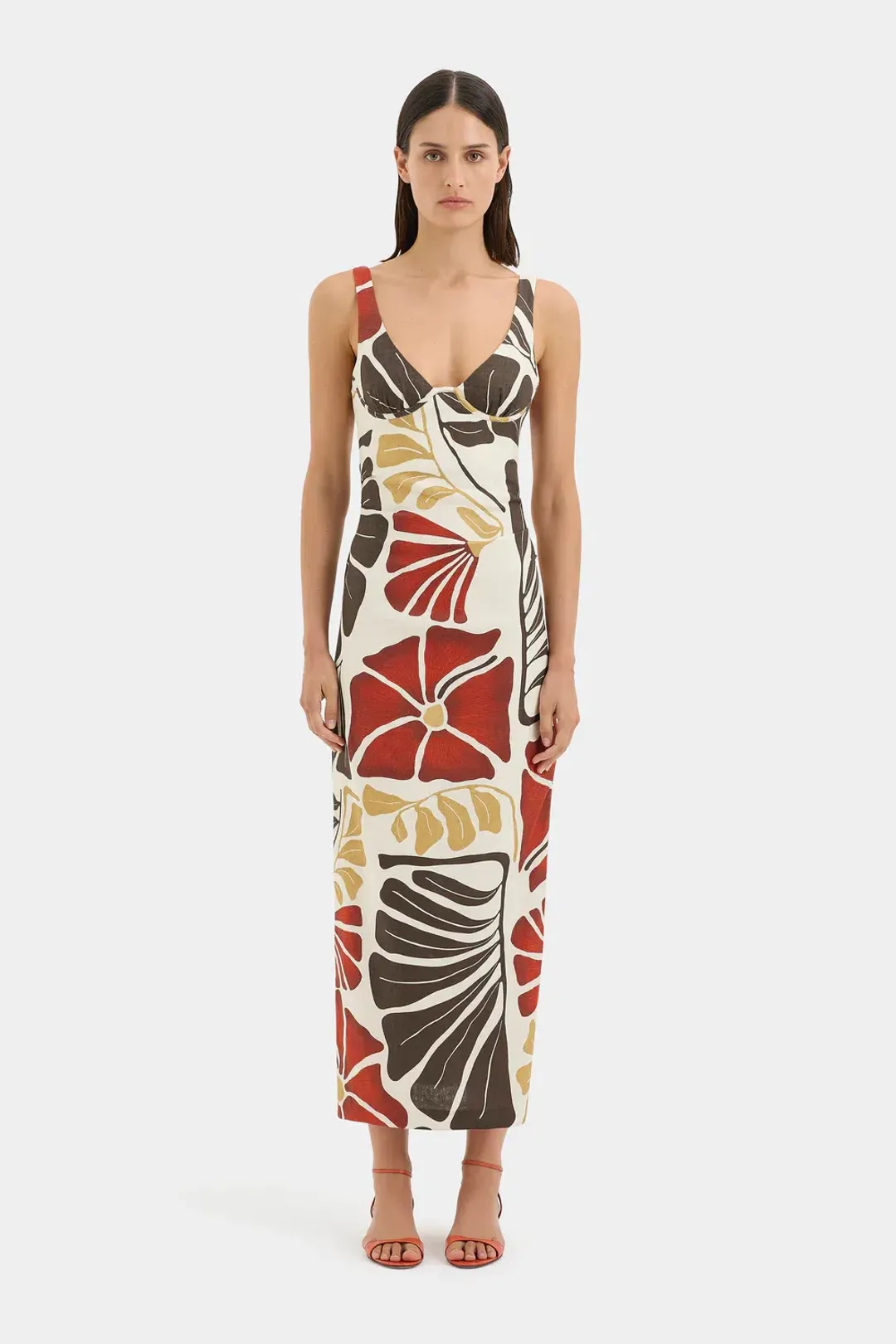 Sir The Label Julietta Balconette Midi Dress Size 2 / AU 10 for rent on The Volte - main image