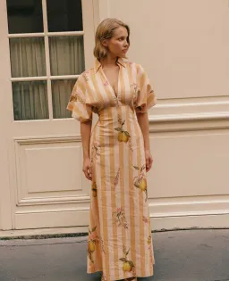Palm Noosa Jasmine Dress size 16 Citrus Stripe for rent on The Volte - image 1