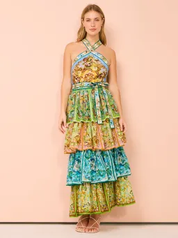 Alemais Dreamer Tiered Midi Dress size 8 for rent on The Volte - image 3