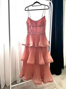 Zimmermann Pleated Tiered Midi Dress Size 2/ AU 12 for rent on The Volte - image 2