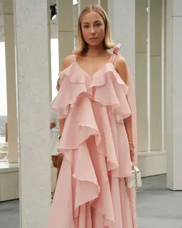 Aje Gracie Maxi Dress Size 16 in Muted Rose Pink for rent on The Volte - image 10