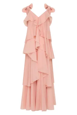 Aje Gracie Maxi Dress Size 16 in Muted Rose Pink for rent on The Volte - image 9