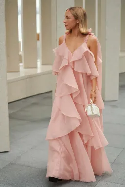 Aje Gracie Maxi Dress Size 16 in Muted Rose Pink for rent on The Volte - image 5