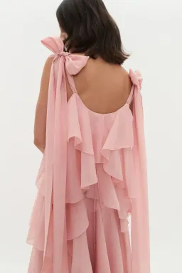 Aje Gracie Maxi Dress Size 16 in Muted Rose Pink for rent on The Volte - image 3