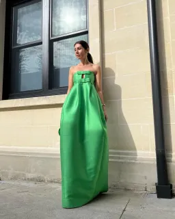 Oroton Bow Detail Gown Green Size 14 for rent on The Volte - image 2