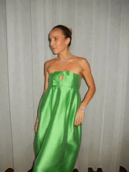 Oroton Bow Detail Gown Green Size 14 for rent on The Volte - image 4