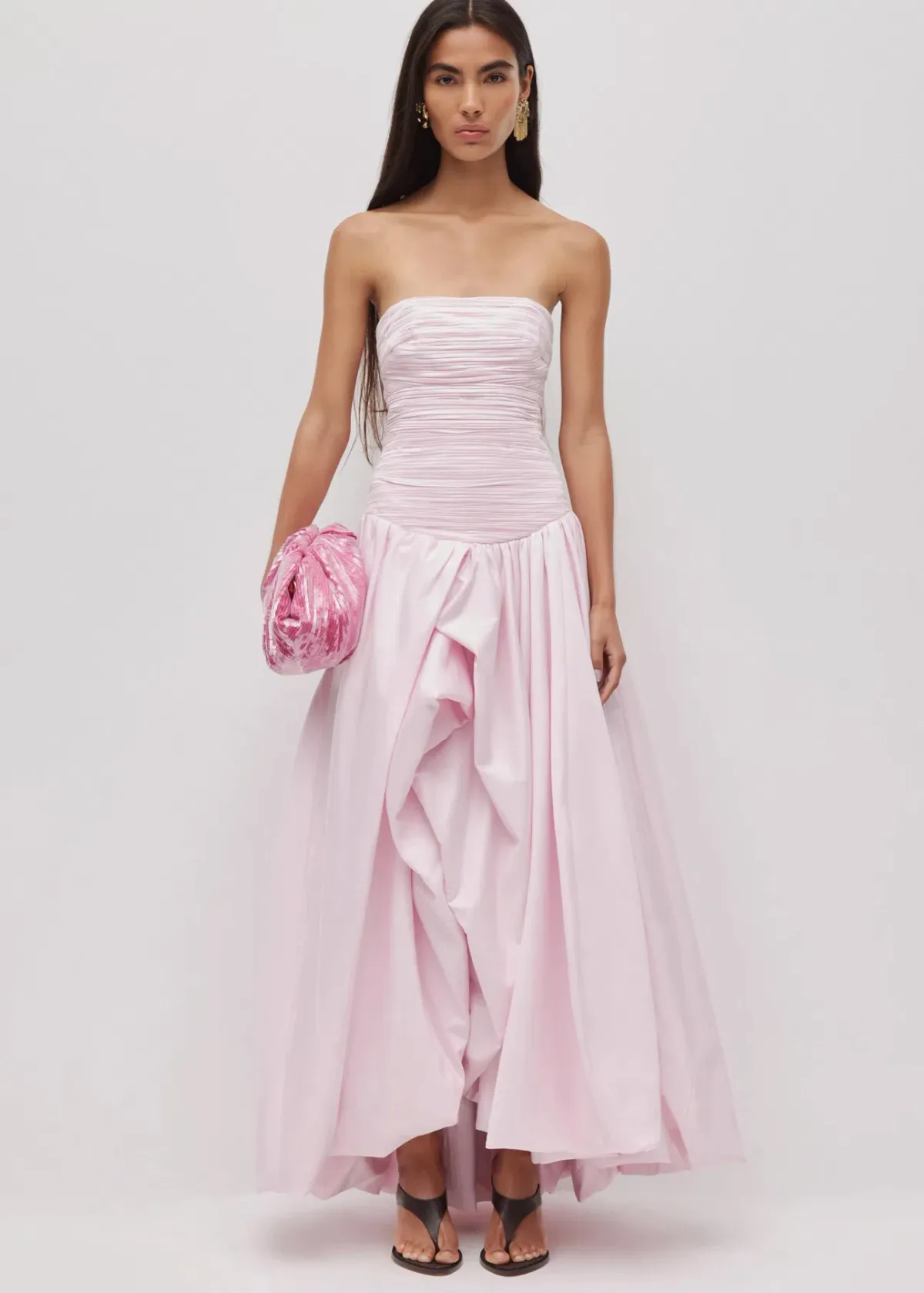 VIOLETTE BUBBLE HEM MAXI DRESS for rent on The Volte - main image