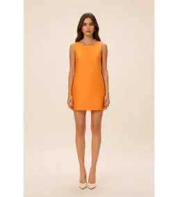 Rachel Gilbert Ludovica Shift Mini Dress in Orange AU6 for rent on The Volte - image 1